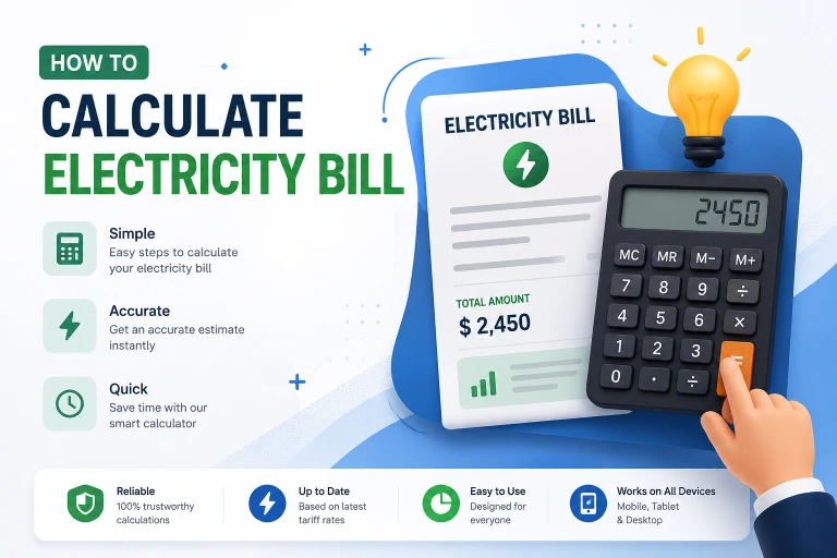MEPCO Bill Calculator 2026 for checking electricity bill amount